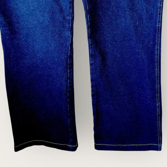 Pajama Jeans Bootcut Mid Rise Terry Stretch Pullon Drawstring Jeans Size L Blue - Picture 5 of 15